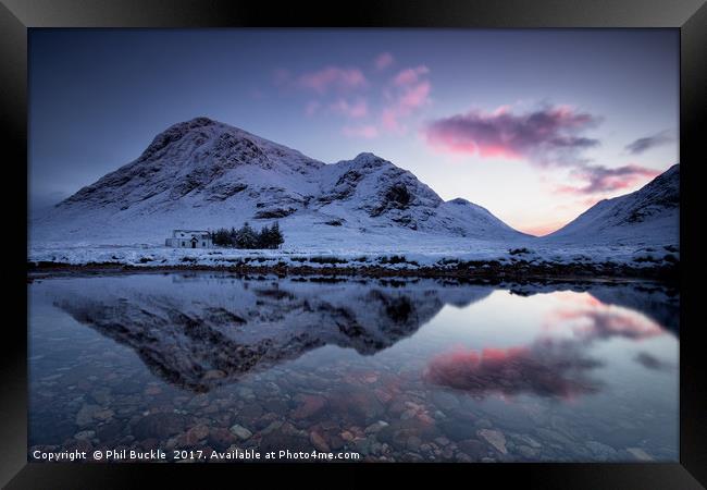 lagangarbh Sunset Framed Print by Phil Buckle