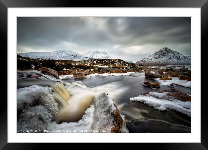 River Etive Falls Glencoe Framed Mounted Print by Phil Buckle