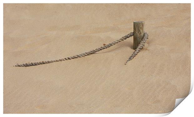 Rope in the Sand Print by Nigel Coomber