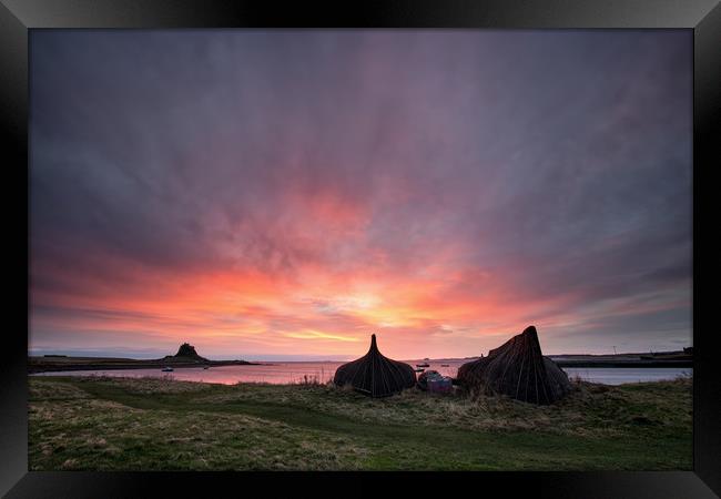 Lindisfarne Sunrise Framed Print by Phil Buckle