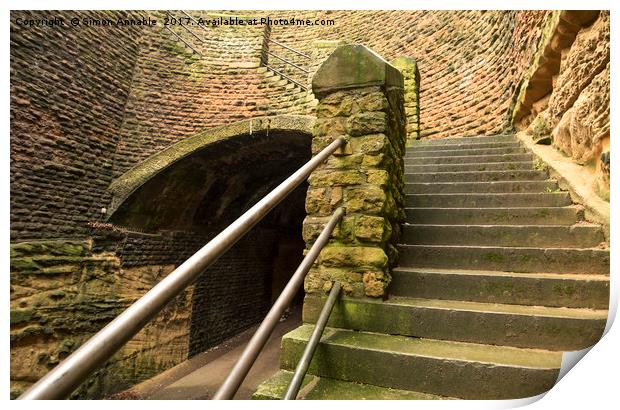 Tunnel And Steps Print by Simon Annable