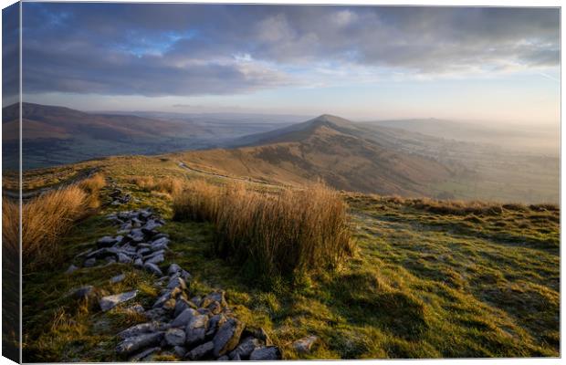 Mam Tor Frost Canvas Print by James Grant