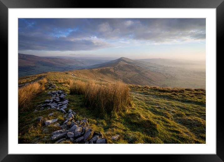 Mam Tor Frost Framed Mounted Print by James Grant