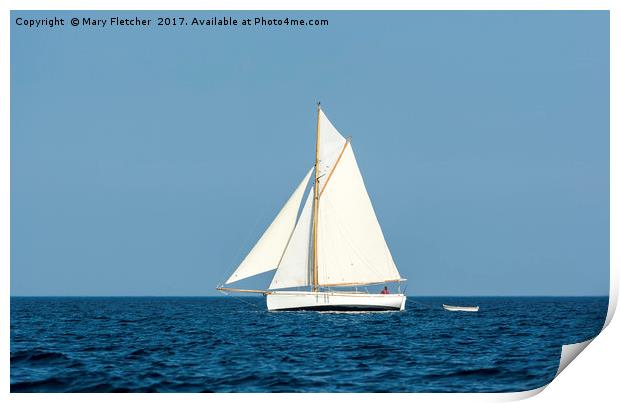 Simply Sailing Print by Mary Fletcher