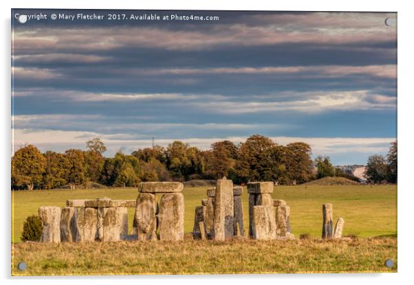 Stonehenge, Wiltshire Acrylic by Mary Fletcher