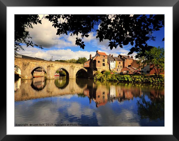 Elvet Bridge Durham England  Framed Mounted Print by Lynn Bolt