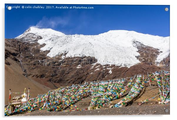  Karola Glacier in Tibet Acrylic by colin chalkley