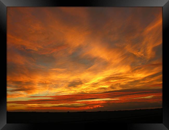 When September Ends on the Lincolnshire Fens Framed Print by Mel Coward