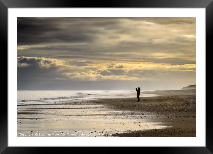 Lonely on Hemsby Beach Framed Mounted Print by Stephen Mole