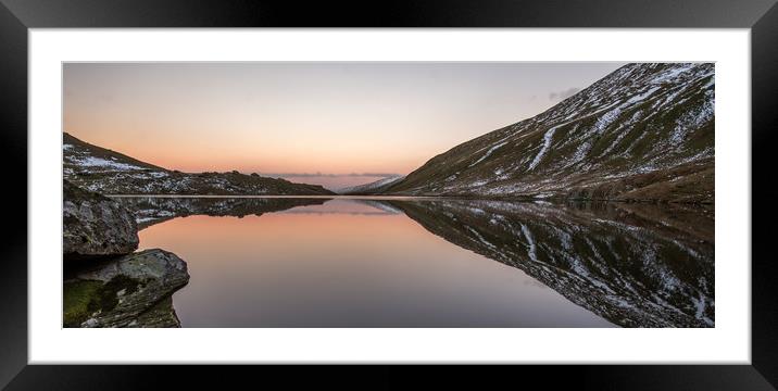 Evening reflections over Small Water, The Lake Dis Framed Mounted Print by Dan Ward