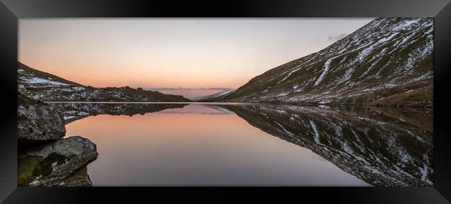 Evening reflections over Small Water, The Lake Dis Framed Print by Dan Ward