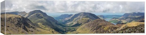 Views from Green Gable, The Lake District Canvas Print by Dan Ward
