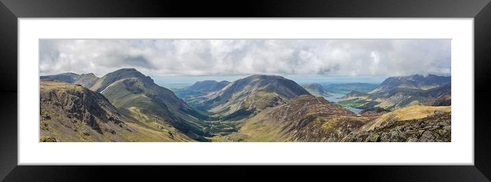 Views from Green Gable, The Lake District Framed Mounted Print by Dan Ward