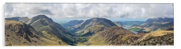 Views from Green Gable, The Lake District Acrylic by Dan Ward
