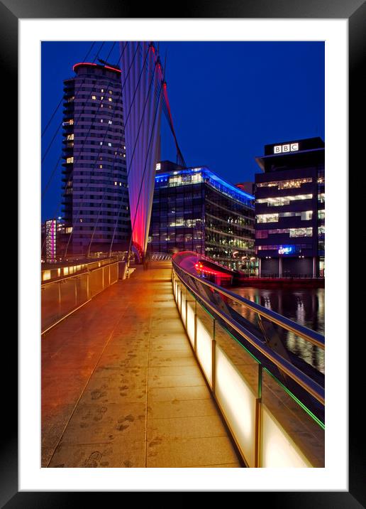 Walkway to Media City Framed Mounted Print by David McCulloch