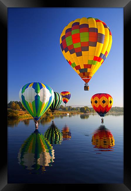 Balloons Reflections Framed Print by Mike Dawson