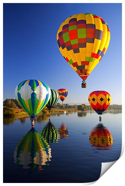 Balloons Reflections Print by Mike Dawson