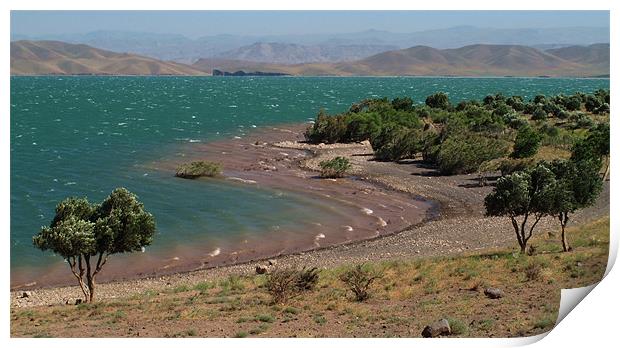 Manjil Lake Print by Shervin Moshiri