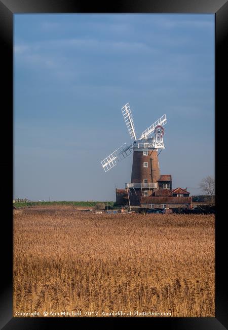 Cley Windmill North Norfolk Coast Framed Print by Ann Mitchell
