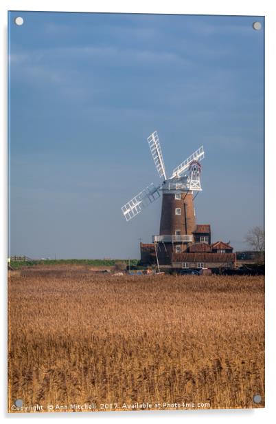 Cley Windmill North Norfolk Coast Acrylic by Ann Mitchell