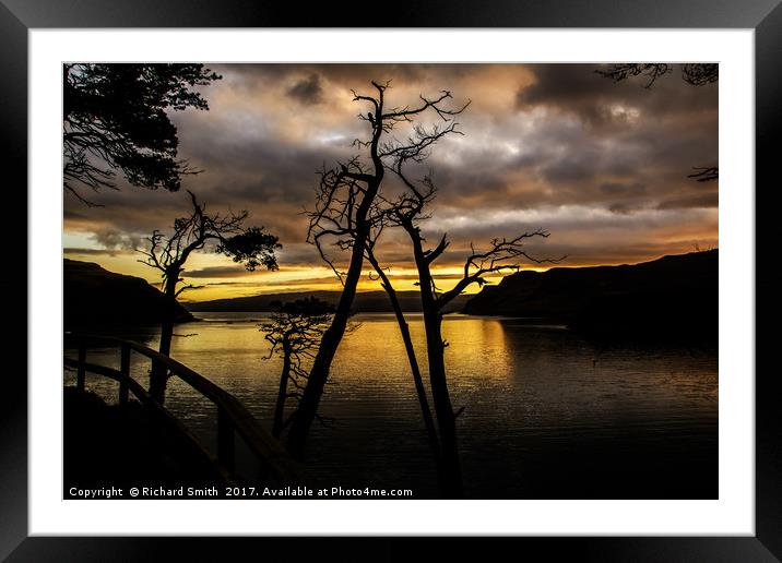 Dawn silhouette Framed Mounted Print by Richard Smith