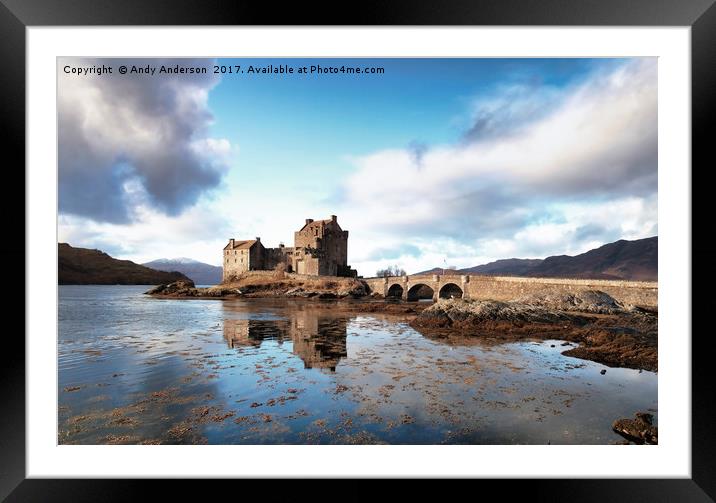 Eilean Donan Castle - Loch Duich, Scotland Framed Mounted Print by Andy Anderson