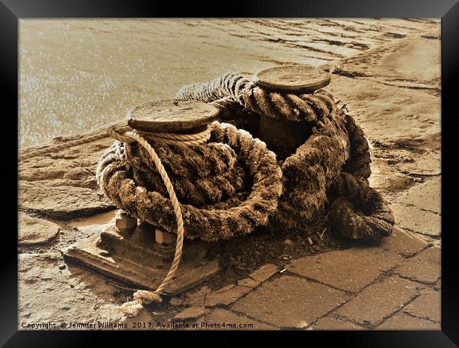 ROPES AND TIES Framed Print by Jennifer Williams