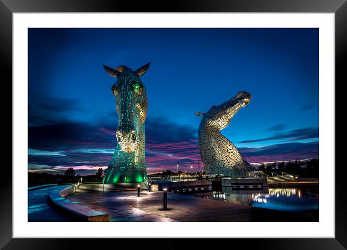Sunset and the Kelpies  Framed Mounted Print by Philip Male