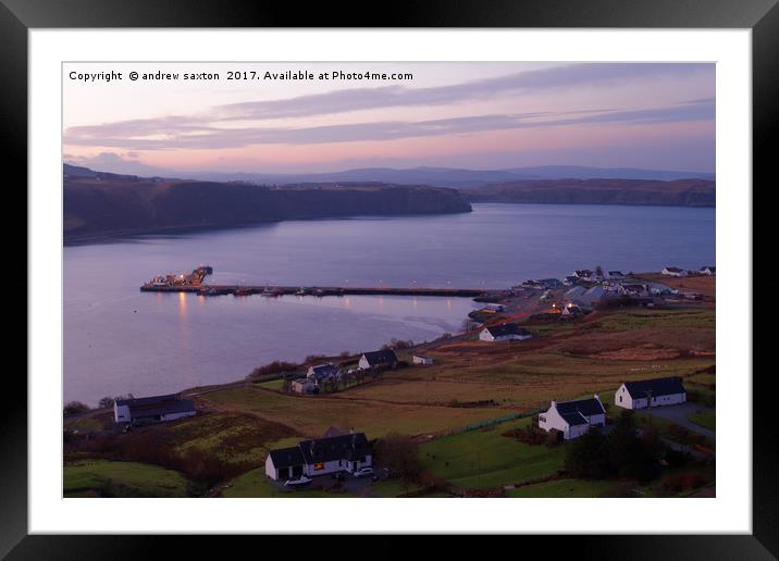 UIG AT SUN RISE Framed Mounted Print by andrew saxton