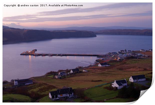 UIG AT SUN RISE Print by andrew saxton