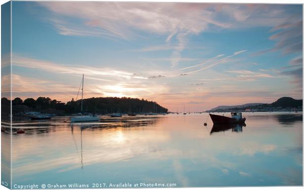 Conwy Yachts Canvas Print by Graham Williams