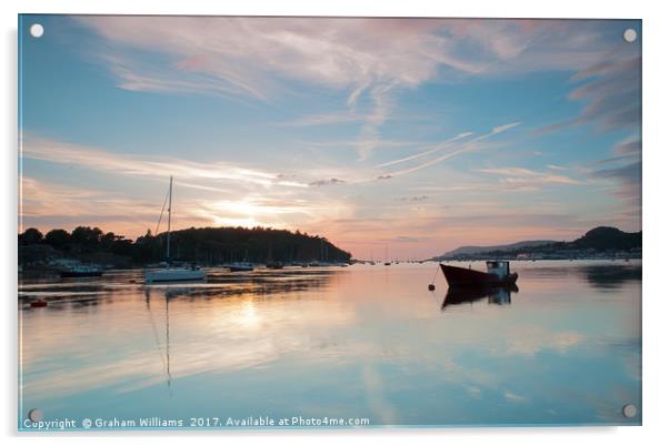 Conwy Yachts Acrylic by Graham Williams