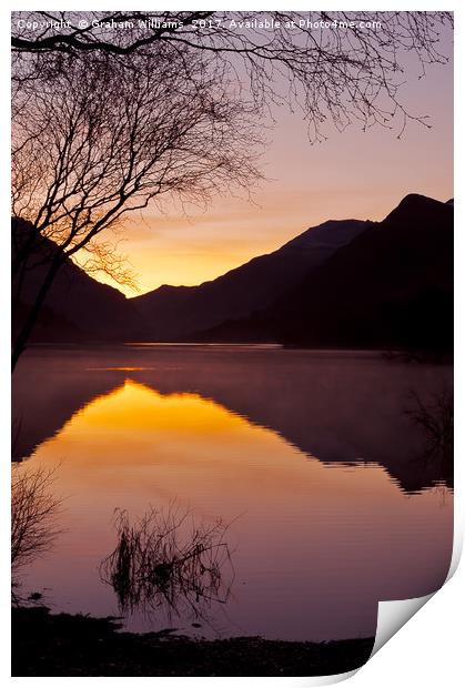 Padarn Sunrise Print by Graham Williams