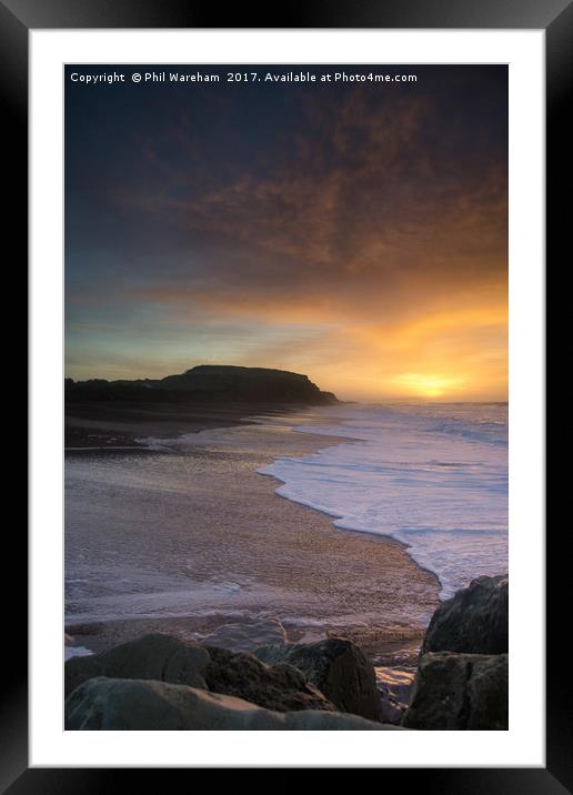 Sunrise at Solent Beach Framed Mounted Print by Phil Wareham