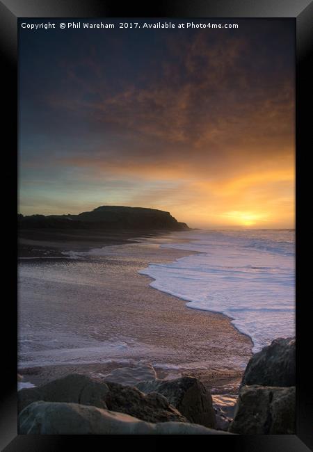 Sunrise at Solent Beach Framed Print by Phil Wareham