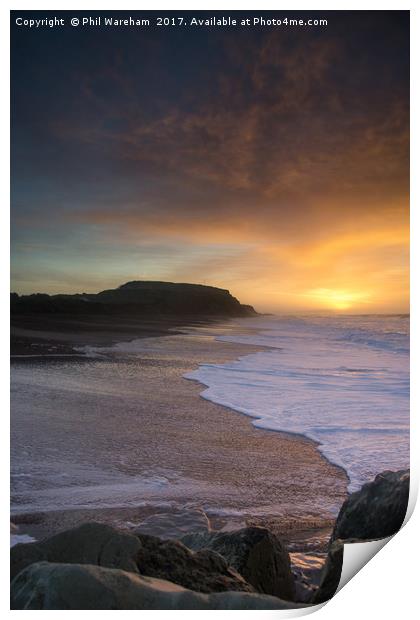 Sunrise at Solent Beach Print by Phil Wareham