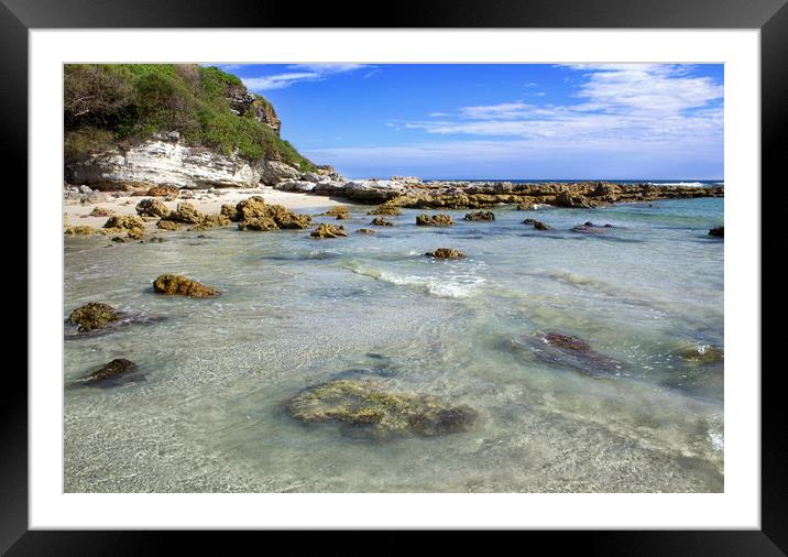  Rocks at Cave Beach Framed Mounted Print by Alison Johnston