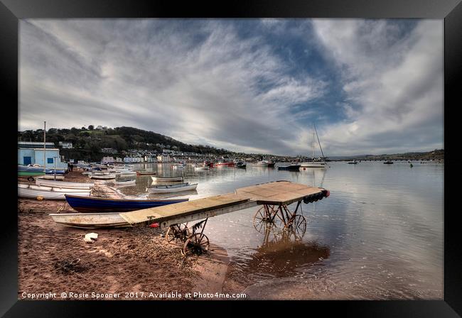 The old boat launch on Teignmouth Back Beach Framed Print by Rosie Spooner