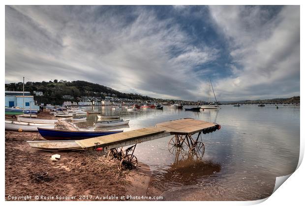 The old boat launch on Teignmouth Back Beach Print by Rosie Spooner