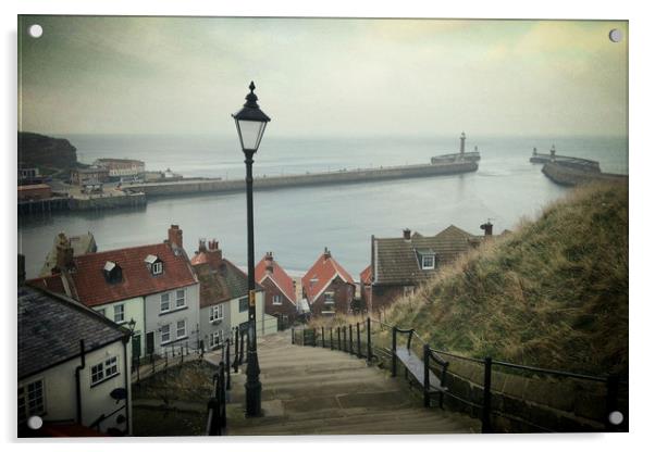Vintage Whitby Acrylic by Sarah Couzens