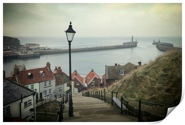 Vintage Whitby Print by Sarah Couzens