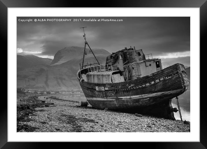 The Corpach Wreck, Loch Linnhe, Scotland. Framed Mounted Print by ALBA PHOTOGRAPHY