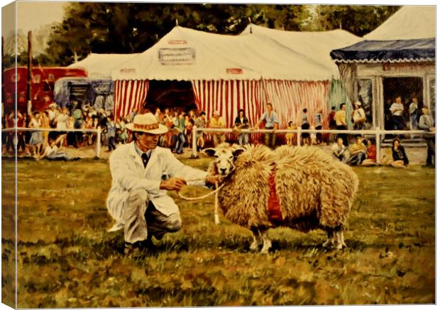 oil painting County Show....... small sizes only Canvas Print by Linda Lyon