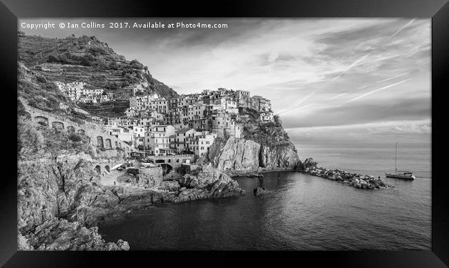 Arriving in Manarola, Italy Framed Print by Ian Collins