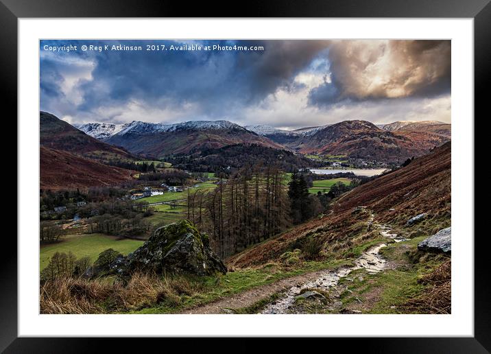 Patterdale Framed Mounted Print by Reg K Atkinson