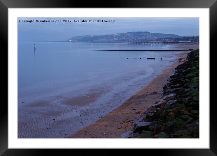 WELSH SEASIDE Framed Mounted Print by andrew saxton