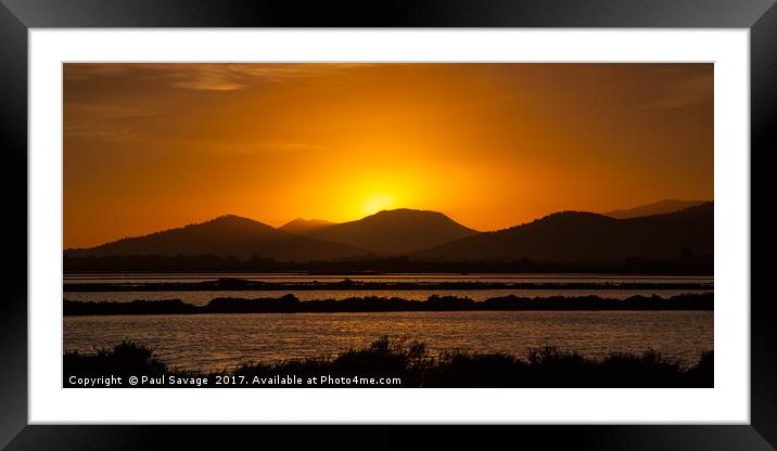 Ibiza sunset Framed Mounted Print by Paul Savage