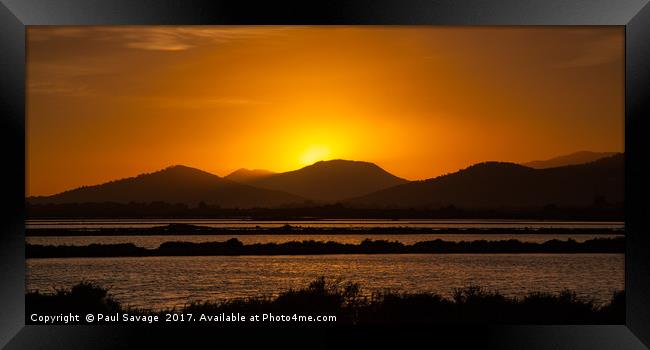 Ibiza sunset Framed Print by Paul Savage