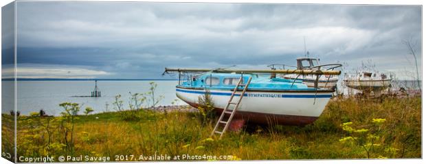 Stranded Boat Canvas Print by Paul Savage