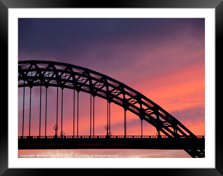 Tyne Bridge, Newcastle Framed Mounted Print by Alan Crawford